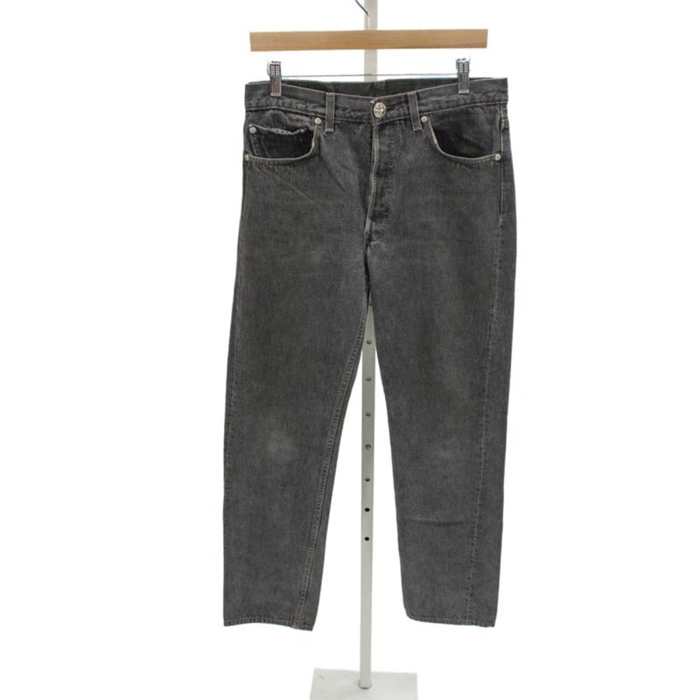 Chrome Hearts Mens Gray Straight Jeans Cotton Size 27